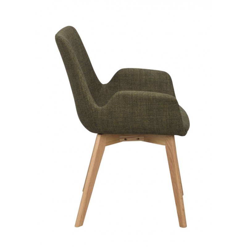 Drimsdale Arm Chair Green/Oak Rowico